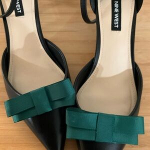 Hand Crafted Shoe Bows Forest Green Shoe Clips 3.5” x  1 1/4” Grosgrain Ribbon